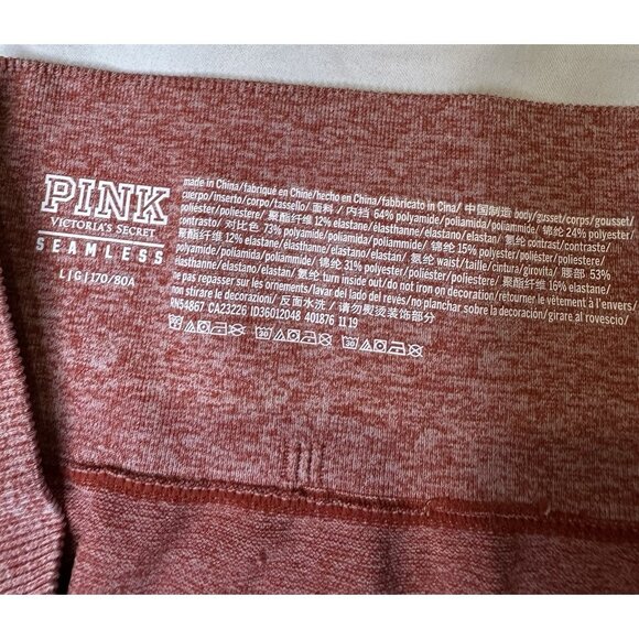 Victoria's Secret PINK Seamless Workout Athletic Leggings Orange L - Picture 4 of 8